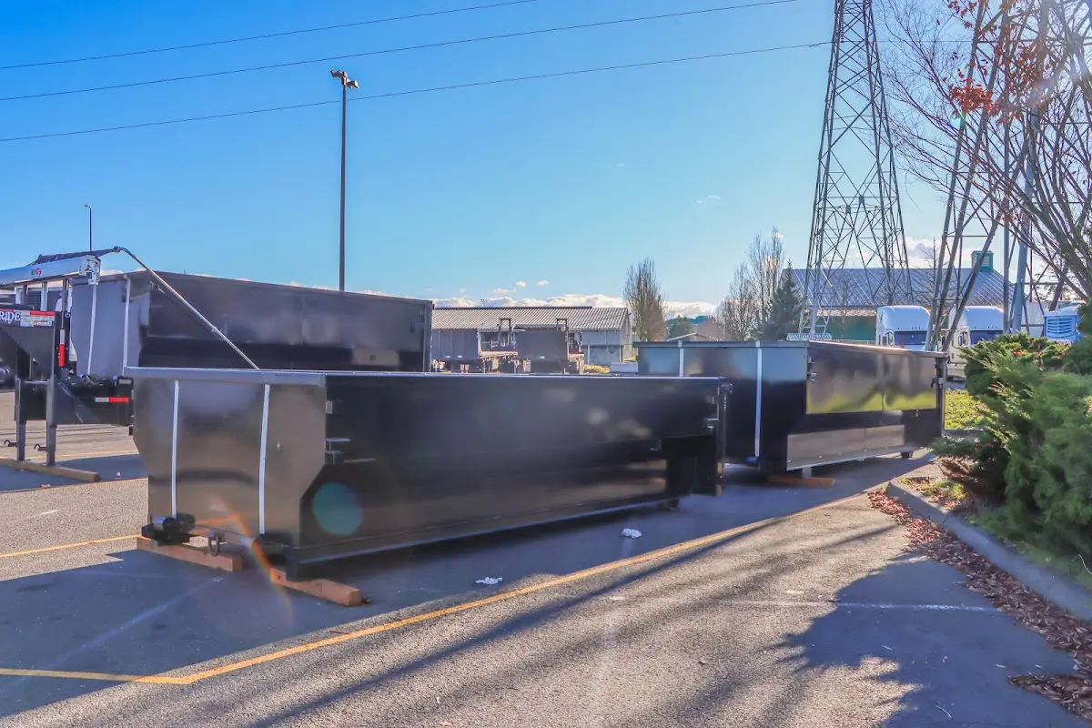 Roll-off dumpster ready for waste disposal at job site for 12 Yard Dumpster Rental in Alcoa
